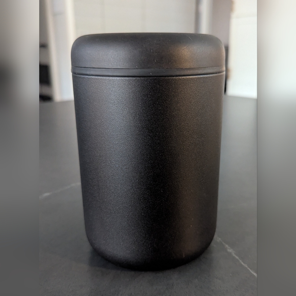 Matte Black Coffee Canister - Airtight Storage Jar